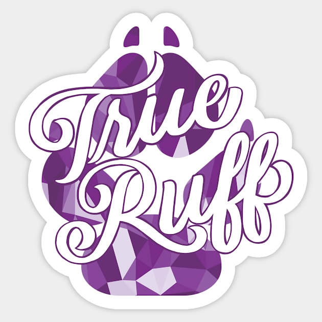 True Ruff Purple Paw Sticker by polliadesign